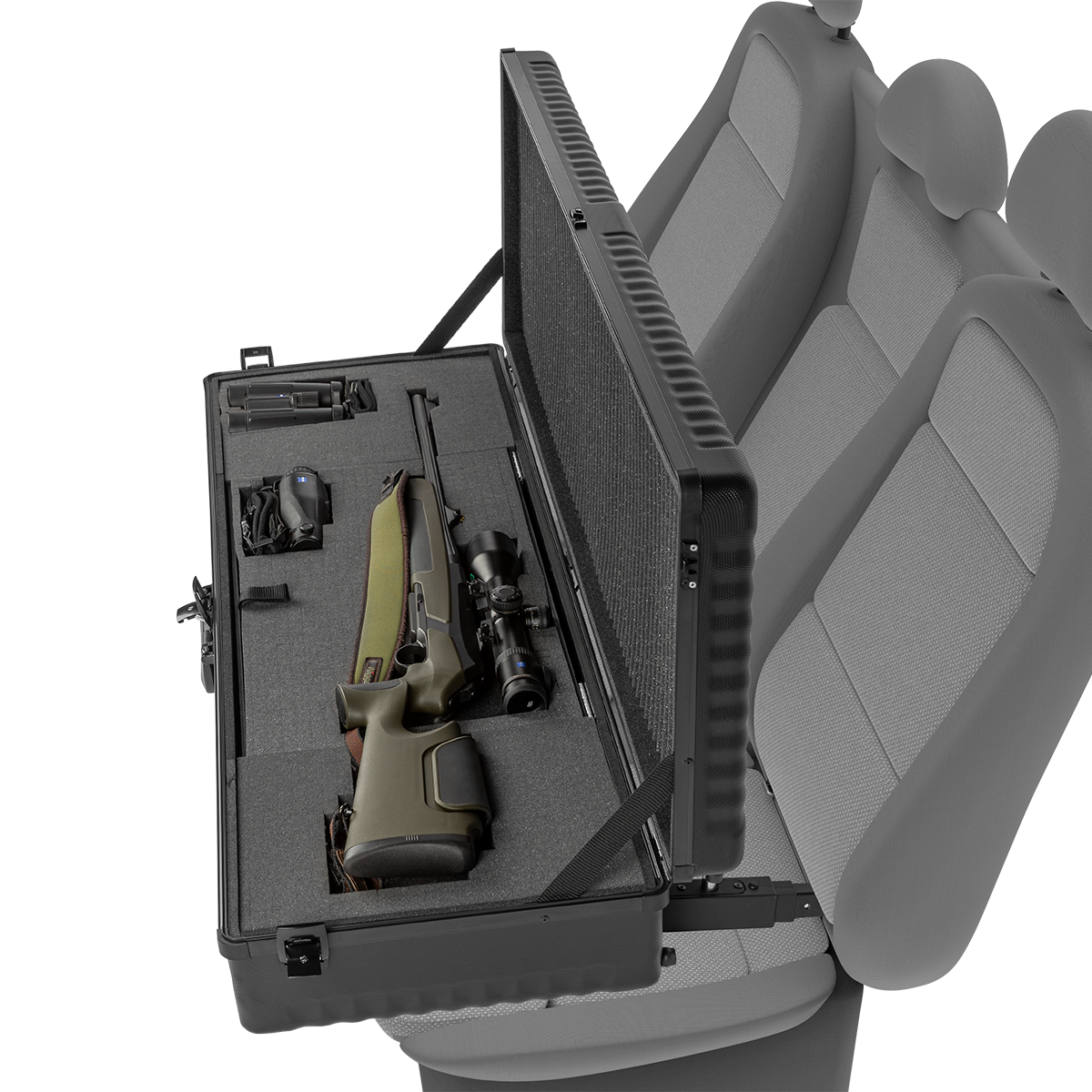 Waffenkoffer mit Isofix-Halterung - Sicherer Transport der Waffe im  Fahrzeug - LockBoxx